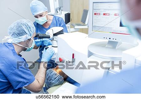 Stock Image - Laser eye surgery. Fotosearch