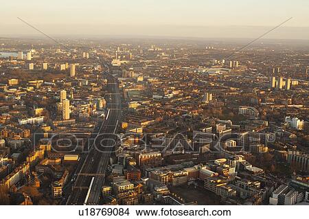 Picture - London, UK, at sunset. Fotosearch