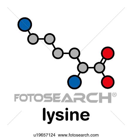 Picture - Lysine amino acid molecule, illustration. Fotosearch
