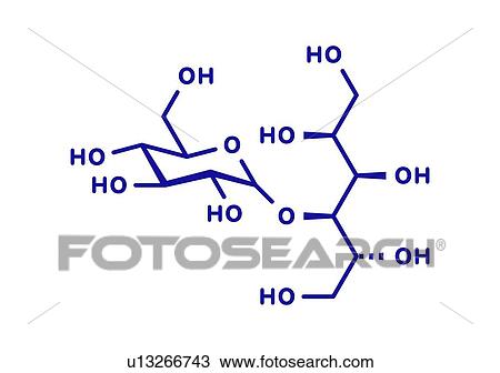 Stock Image - Maltitol sugar alcohol sweetener molecule, illustration. Fotosearch