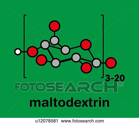 Stock Image - Maltodextrin food additive molecule, illustration. Fotosearch