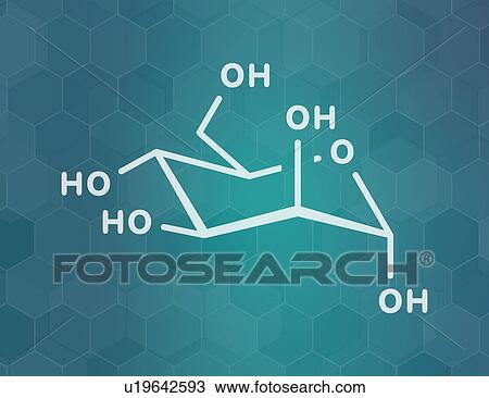 Stock Image - Mannose sugar molecule, illustration. Fotosearch