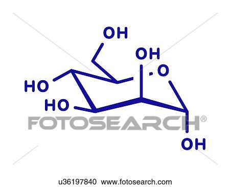 Stock Image - Mannose sugar molecule, illustration. Fotosearch