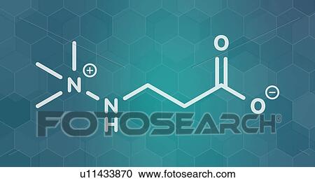 Stock Image - Meldonium anti-ischemic drug molecule, illustration. Fotosearch