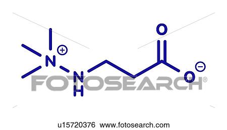 Stock Photograph - Meldonium anti-ischemic drug molecule, illustration. Fotosearch