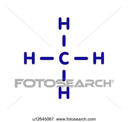 Stock Photo - Methane natural gas molecule, illustration. Fotosearch