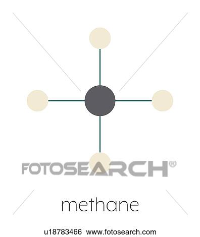 Stock Photograph - Methane natural gas molecule, illustration. Fotosearch