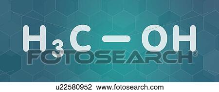 Stock Image - Methanol molecule, illustration. Fotosearch