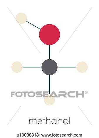 Stock Photo - Methanol molecule, illustration. Fotosearch