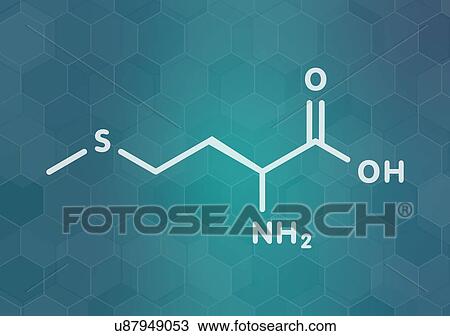 Stock Image - Methionine amino acid molecule, illustration. Fotosearch