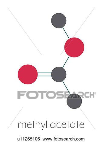 Stock Photograph - Methyl acetate solvent molecule, illustration. Fotosearch