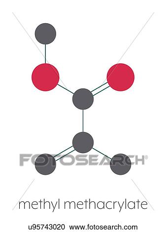 Stock Image - Methyl methacrylate molecule, illustration. Fotosearch