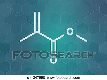 Stock Photo - Methyl methacrylate molecule, illustration. Fotosearch