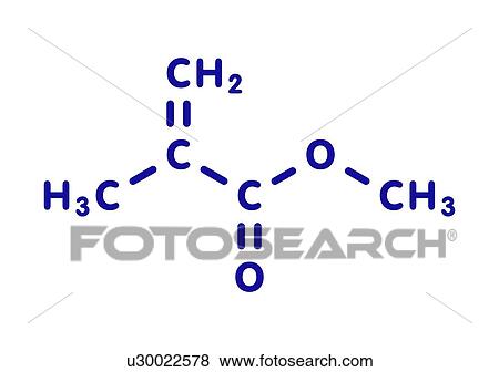 Stock Photo - Methyl methacrylate molecule, illustration. Fotosearch