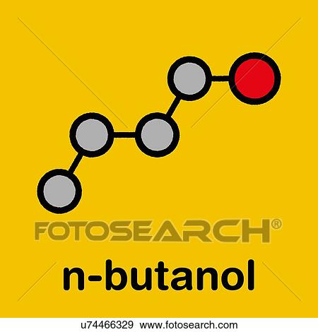 Stock Photo - n-butanol molecule, illustration. Fotosearch