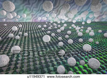 Stock Image - Nanoworld, conceptual illustration. Fotosearch