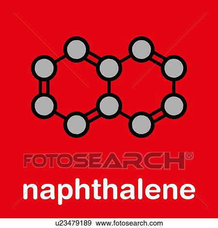 Stock Photo - Naphthalene aromatic hydrocarbon molecule, illustration. Fotosearch