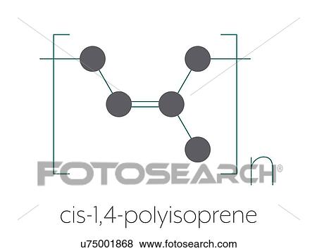 Stock Photo - Natural rubber chemical structure, illustration. Fotosearch
