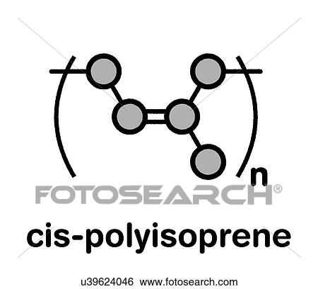 Stock Photograph - Natural rubber chemical structure, illustration. Fotosearch