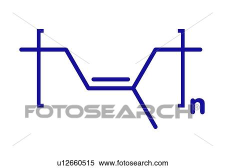 Stock Photography - Natural rubber chemical structure, illustration. Fotosearch