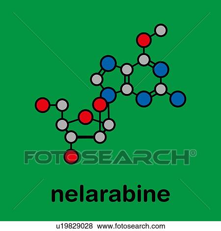 Stock Photo - Nelarabine leukemia drug molecule, illustration. Fotosearch