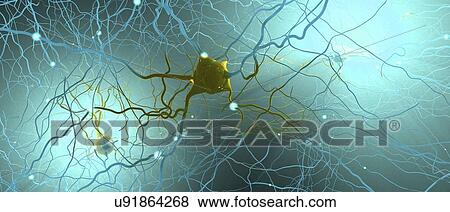 Stock Photo - Neural network, illustration. Fotosearch