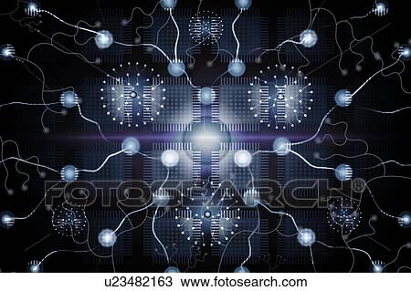 Stock Image - Neuromorphic computing, conceptual illustration. Fotosearch