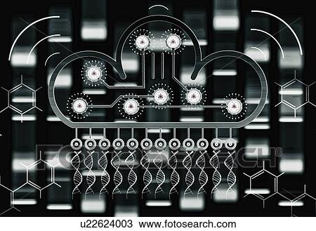 Stock Image - Organic computing, conceptual illustration. Fotosearch