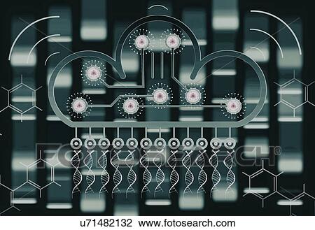 Stock Image - Organic computing, conceptual illustration. Fotosearch