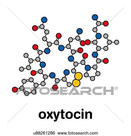 Stock Photograph - Oxytocin hormone molecule, illustration. Fotosearch