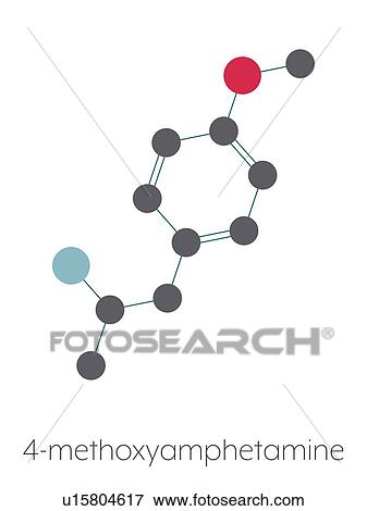 Stock Photo - p-methoxyamphetamine hallucinogenic drug molecule. Fotosearch