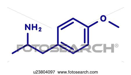 Stock Photo - p-methoxyamphetamine hallucinogenic drug molecule. Fotosearch