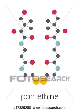 Stock Image - Pantethine molecule, illustration. Fotosearch