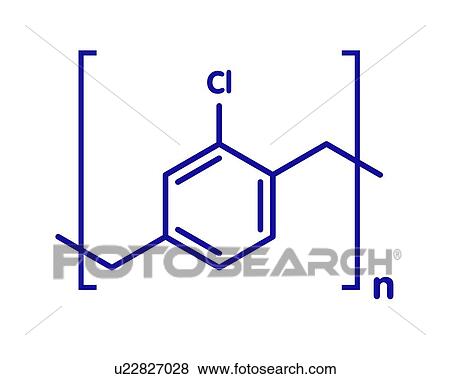Stock Photo - Parylene C polymer chemical structure, illustration. Fotosearch