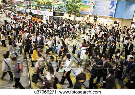Pedestrians in Hong Kong, China View Large Photo Image Stock Image - Pedestrians in Hong Kong, China. Fotosearch