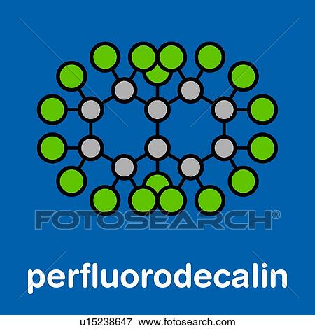 Stock Photo - Perfluorodecalin fluorocarbon molecule, illustration. Fotosearch