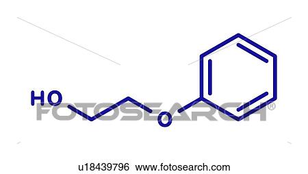 Stock Photograph - Phenoxyethanol preservative molecule, illustration. Fotosearch