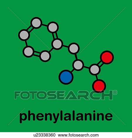 Stock Image - Phenylalanine amino acid molecule, illustration. Fotosearch