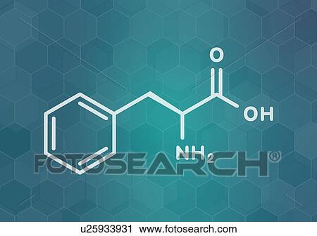 Stock Image - Phenylalanine amino acid molecule, illustration. Fotosearch