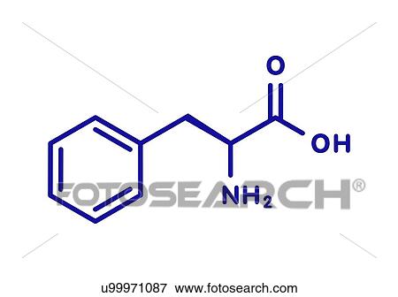 Stock Photo - Phenylalanine amino acid molecule, illustration. Fotosearch