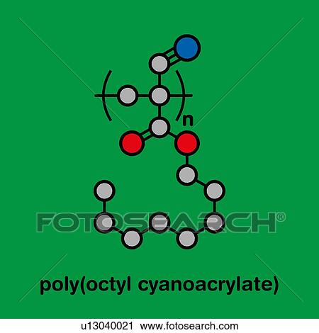 Poly-octyl cyanoacrylate polymer chemical structure View Large Photo Image Stock Image - Poly-octyl cyanoacrylate polymer chemical structure. Fotosearch