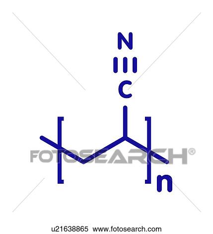 Stock Photography - Polyacrylonitrile polymer chemical structure, illustration. Fotosearch