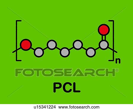 Picture - Polycaprolactone biodegradable polyester, illustration. Fotosearch