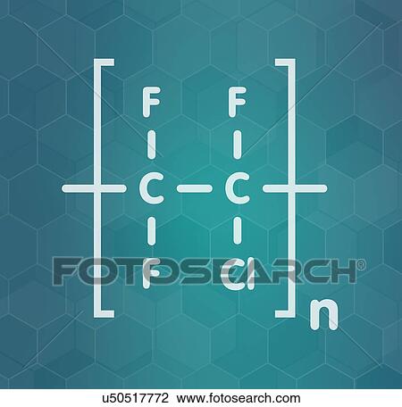 Polychlorotrifluoroethylene polymer chemical structure View Large Photo Image Stock Image - Polychlorotrifluoroethylene polymer chemical structure. Fotosearch