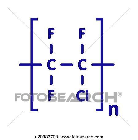 Polychlorotrifluoroethylene polymer chemical structure View Large Photo Image Stock Photo - Polychlorotrifluoroethylene polymer chemical structure. Fotosearch