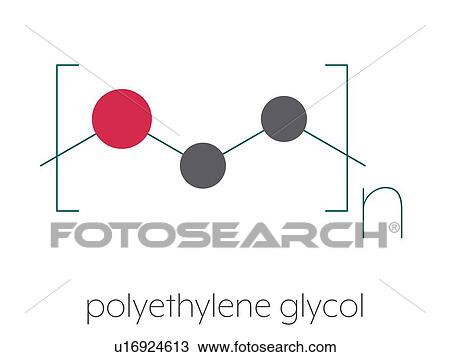 Stock Image - Polyethylene glycol chemical structure, illustration. Fotosearch