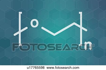 Stock Photo - Polyethylene glycol chemical structure, illustration. Fotosearch
