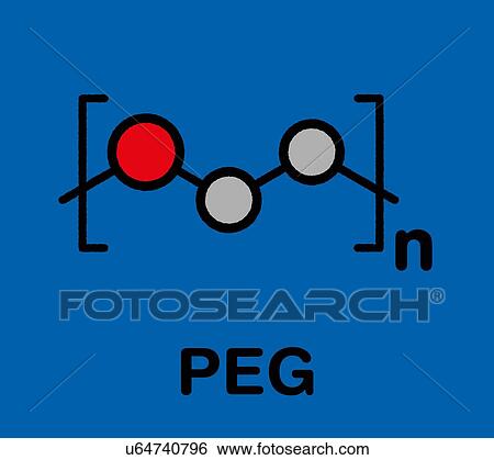 Stock Photograph - Polyethylene glycol chemical structure, illustration. Fotosearch