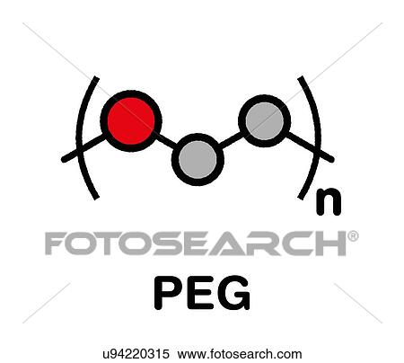 Stock Photography - Polyethylene glycol chemical structure, illustration. Fotosearch