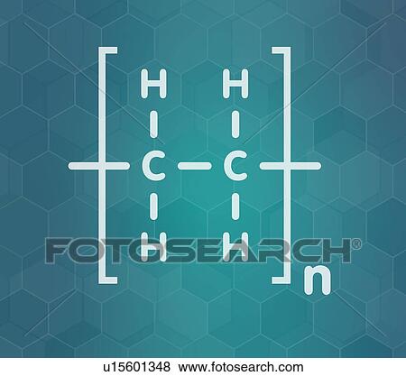 Stock Photo - Polyethylene polymer chemical structure, illustration. Fotosearch